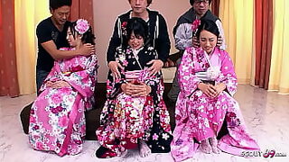 reverse gangbang in a japanese tv show